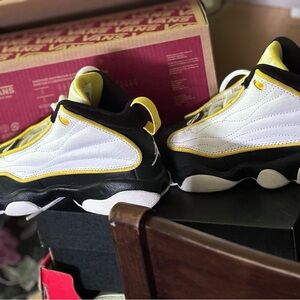 Jordan Kids Sneakers in Black, White, and Yellow